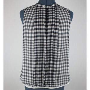J. Crew - Silk Gingham Sleeveless Blouse